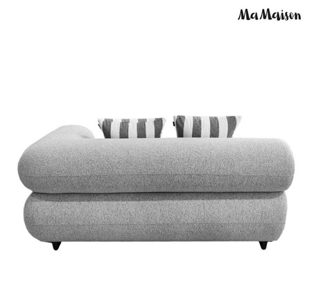 MaMaison sofa narożna ogrodowa ALEXANDER  4 szara (poduszki i pokrowiec w zestawie)