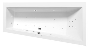 ANDRA R wanna z hydromasażem, 180x90x45cm, Attraction Hydro-Air, chrom