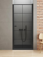 DRZWI WNĘKOWE NEW SOLEO BLACK U 100x195 KRATKA - CZYSTE 6mm ACTIVE SHIELD