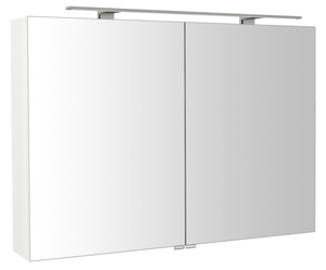 RIWA szafka z lustrem, oświetlenie LED, 101x70x17cm, biały połysk
