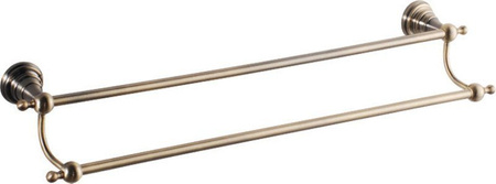 DIAMOND podwójny wieszak na ręczniki 600mm, brąz
