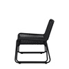 Sassano Lounge Chair with Footstool Black