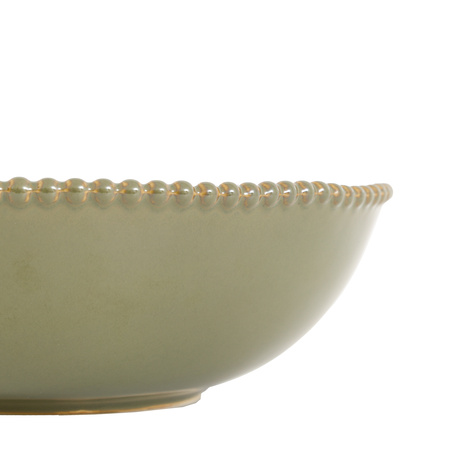 Organic Beaded Pasta Bowl Olive (4pk) 220x55mm