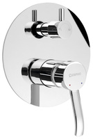 LUKA bateria prysznicowa podtynkowa, 2 wyjścia, obrotowy przełącznik, chrom