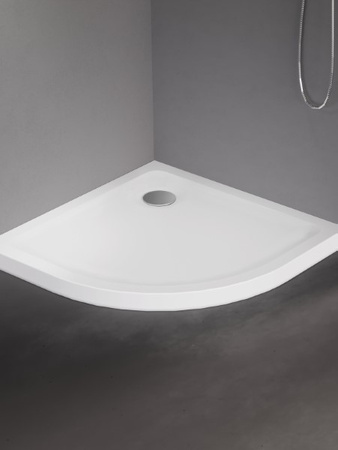 Brodzik MILD akrylowy półokrągy R55 90x90x4,5 biały