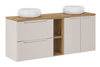 Zestaw meblowy 140cm z blatem i 2 umywalkami nablatowymi Wiki
