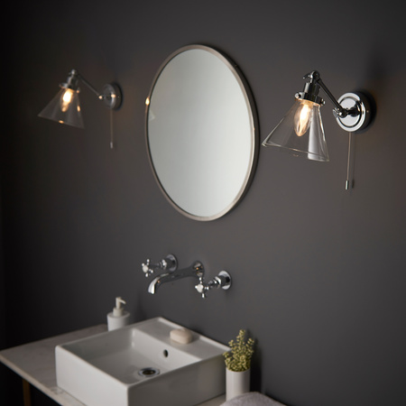 Faraday Bathroom 1 Wall Light Chrome