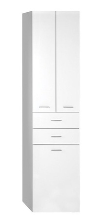 ZOJA/KERAMIA FRESH szafka wysoka z koszem, 50x184x29cm, biała