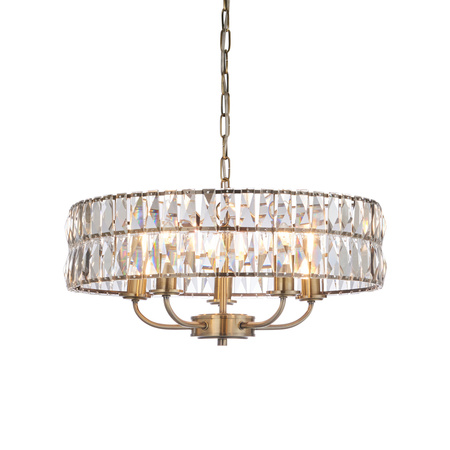 Clifton 5 Pendant Light Antique Brass