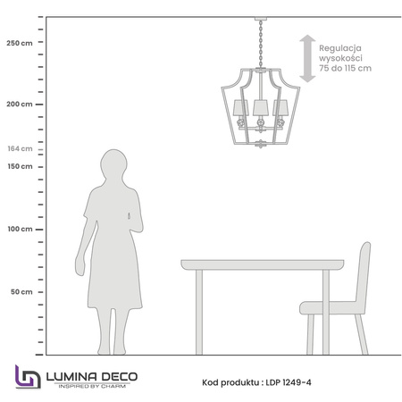 NOWOCZESNA LAMPA WISZĄCA ZŁOTA Z CZARNYMI ABAŻURAMI MONTERO