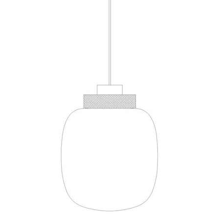 Lampa wisząca BOOM 25 cm - LED, klosz szary- metalizowany, wykonczenie złote