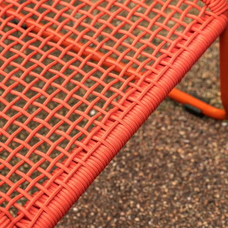 Sassano Lounge Chair with Footstool Orange