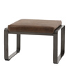 Fabien Footstool Brown Leather 500x430x360mm