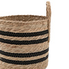 Storage Basket Black Stripe Nest s/4 D370mm