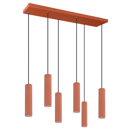 Lampa wisząca IVAR 6L ochra czerwona LED 3000K