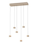 7039-613 Lampa wisząca szóstka QUIBERON kaszmirowa - piaskowa