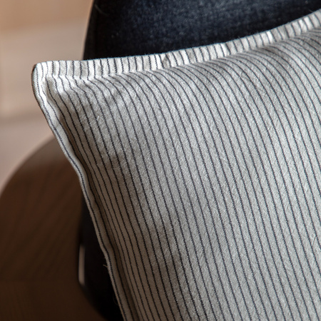 Fairford Woven Stripe Cushion Cream 450x450mm