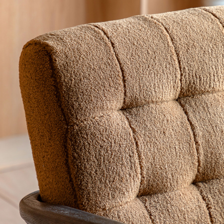 Humber Armchair Ochre Faux Sheepskin 690x760x800mm