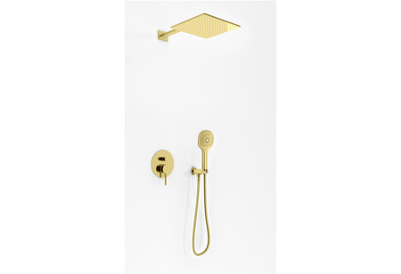 Axel GOLD Zestaw prysznicowy z deszczownicą 30cm