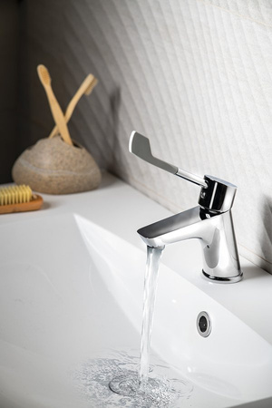 LEA bateria umywalkowa, Dźwignia medyczna, chrom