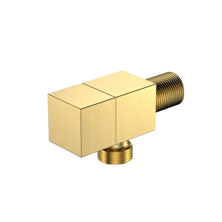 Zawór kątowy przyłączeniowy 1/2x3/8 mosiężny, złoty