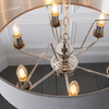 Highclere 6 Pendant Lght Nckl & Chrcoal 350-1200mm