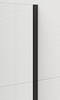 ESCA BLACK MATT jednoczęściowa kabina przysznicowa Walk-In, montaż przy ścianie, szkło mat dymione, 1500 mm