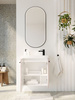 Szafka łazienkowa wisząca z umywalką 55 cm rose mat uchwyt czarny mat NOOK 010-SU55-12+TR41366