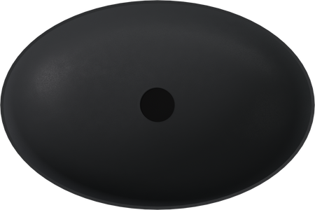 BANERA OVAL umywalka kompozytowa nablatowa, 60x40cm, antracyt mat