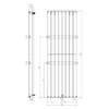 COLONNA grzejnik 602x1800mm, srebro metalik