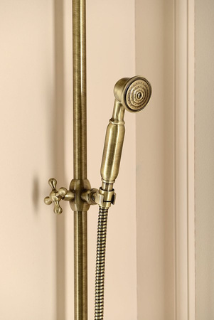 VANITY zestaw prysznicowy z podłączeniem do baterii, deszczownia i główka prysznicowa, brąz