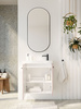 Szafka łazienkowa wisząca z umywalką 55 cm rose mat uchwyt gun metal NOOK 010-SU55-11+TR41366