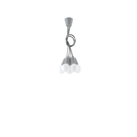 Lampa wisząca DIEGO 5 szara