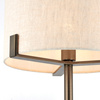 Lampa stołowa Hayfield – powłoka w odcieniu szczotkowanego brązu / naturalna, 37 × 37 × 59 cm