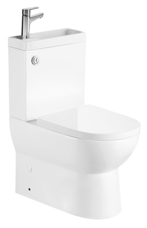 JALTA HYGIE kompakt WC z umywalką, Rimless, odpływ poziomy/pionowy, biały