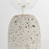 Lampa stołowa Terrazzo – biała, 10 × 10 × 13 cm