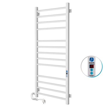 Elektryczny grzejnik łazienkowy BIALY Classic Quadro Digital 500х1200 lewa