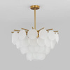 Lampa wisząca FIORE 60 cm – biały szklany klosz