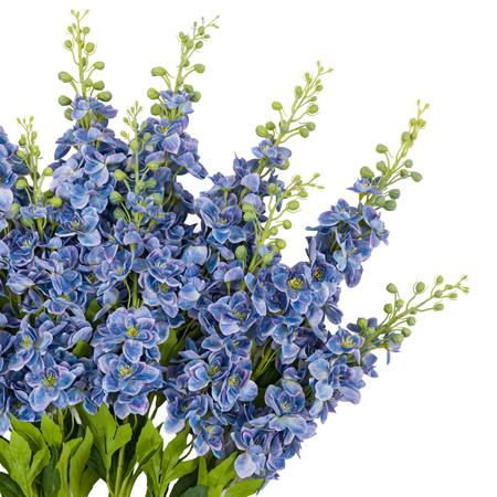 Vintage Hollyhock Floral Stem Tall Blue (12pk)