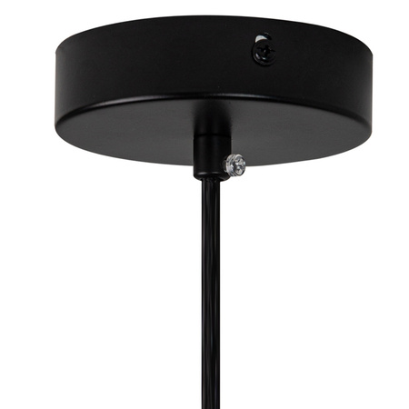 Lampa wisząca COSTA SOLO 40 cm - czarny stelaż, biały klosz