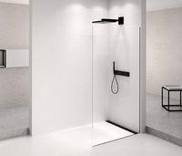 ARCHITEX BLACK MATT walk-in, 962 mm, szkło czyste