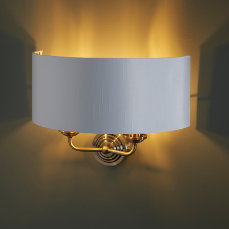 Highclere 2 Wall Light Antique Brass