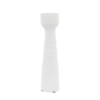 Luna Candlestick Small White (S/2) 85x85x330mm