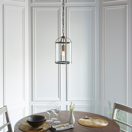 Lambeth Pendant Light Antique Brass