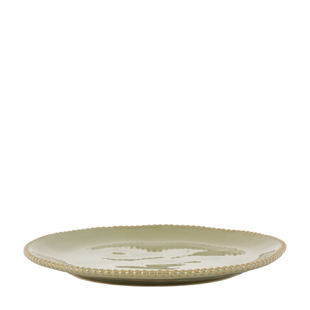 Organic Beaded Dinner Plate Olive (4pk) D280mm