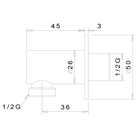 Przyłącze kątowe, biały mat