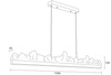 Lampa wisząca MONTANA LONG 125 cm -LED, złota listwa z kryształem