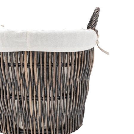 Linen Baskets with Liner Nests s/2 D450mm
