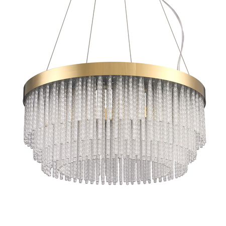 Lampa wisząca GLORIA  60 cm - żyrandol LED, kryształowo-złoty