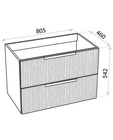 Szafka wisząca Oklahoma Wood Black 800